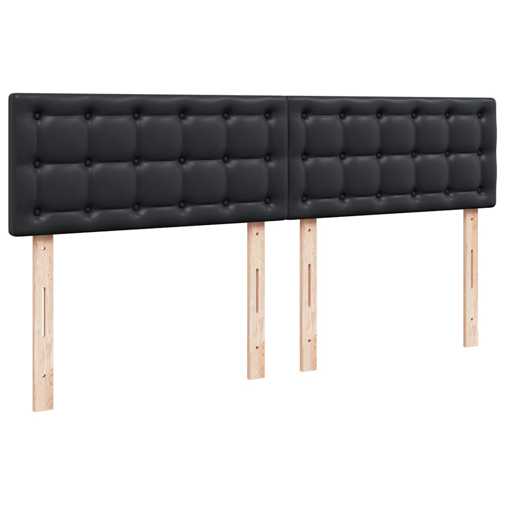 vidaXL Οθωμανικό κρεβάτι με στρώμα Μαύρο 160x200cm Faux Leather
