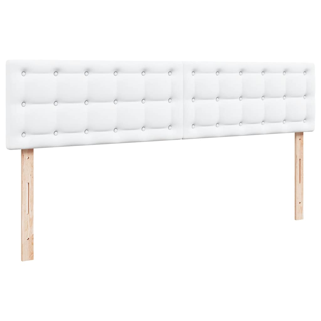 vidaXL Οθωμανικό κρεβάτι με στρώματα Λευκό 200x200cm Faux Leather