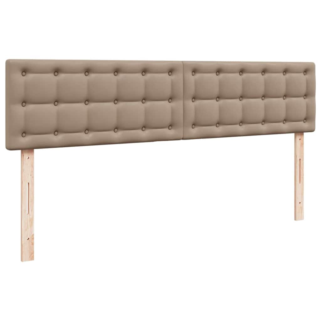 vidaXL Οθωμανικό κρεβάτι με στρώματα Cappucino 200x200cm Faux Leather