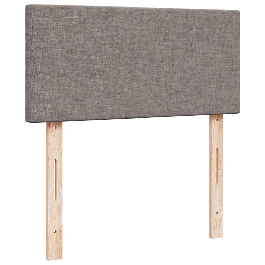vidaXL Οθωμανικό κρεβάτι με στρώμα Taupe 100x200cm ύφασμα