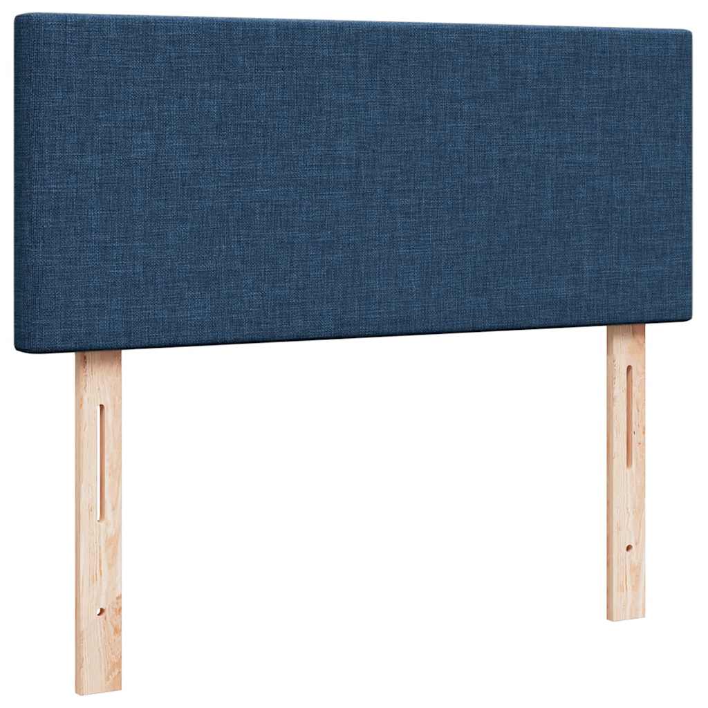 vidaXL Οθωμανικό κρεβάτι με στρώμα μπλε 120x190 cm ύφασμα