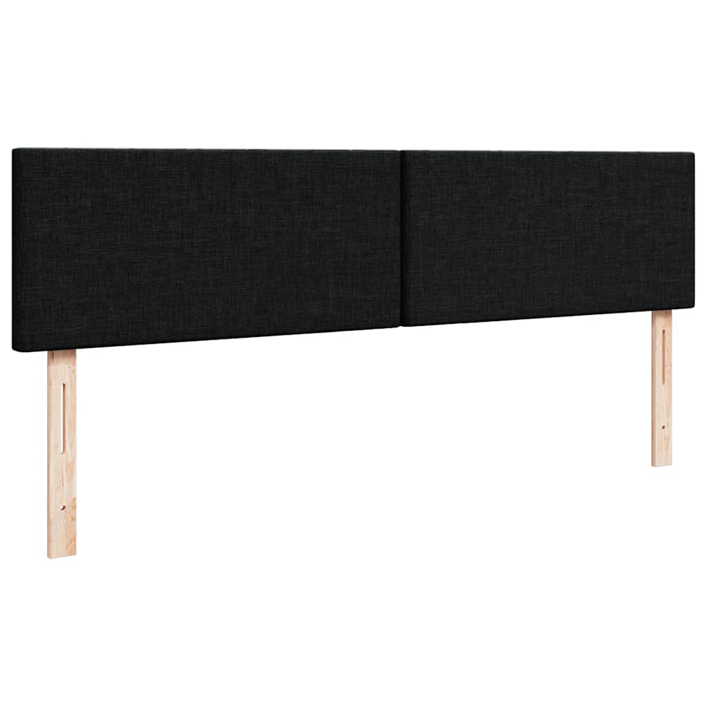 vidaXL Οθωμανικό κρεβάτι με στρώμα Μαύρο 180x200cm Ύφασμα
