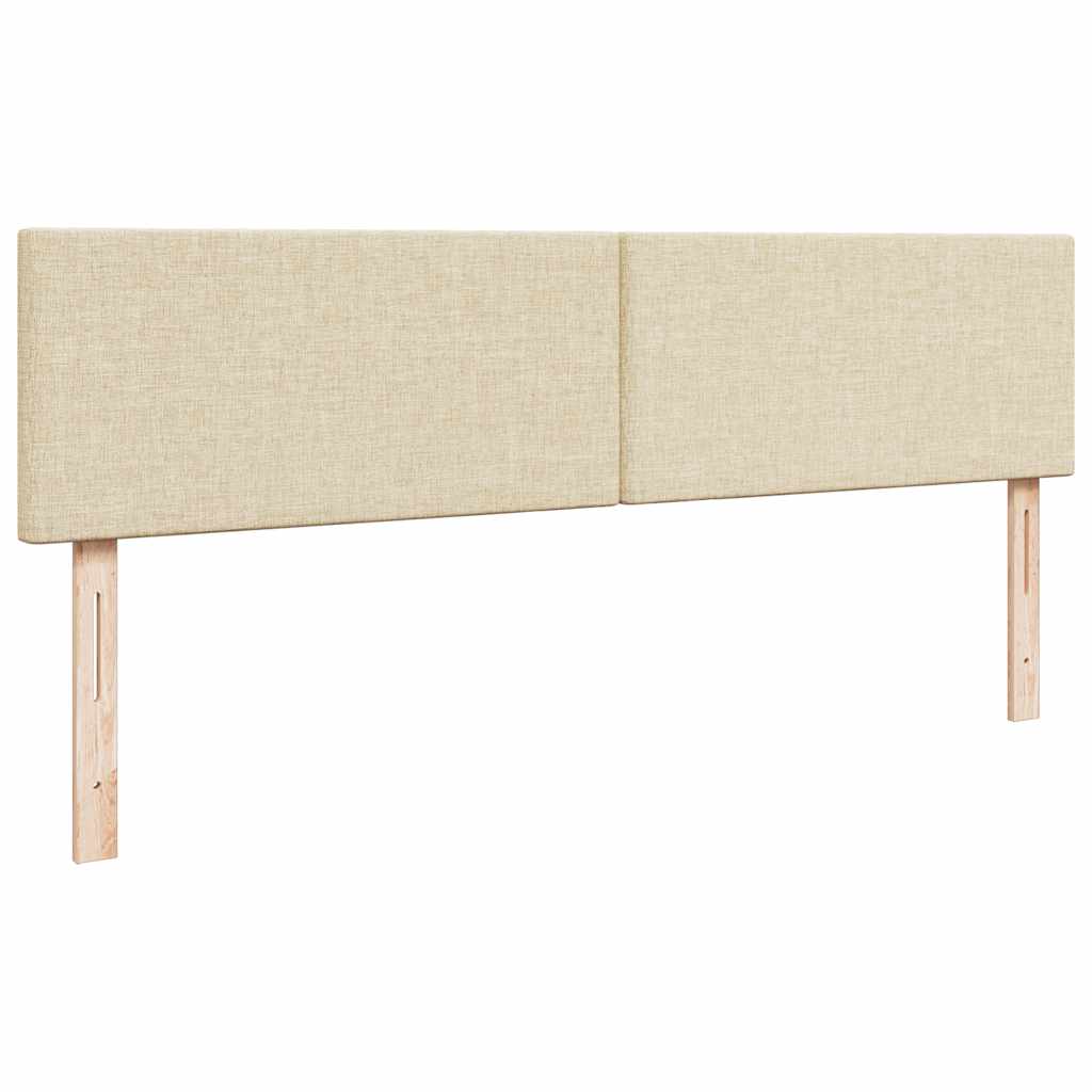 vidaXL Οθωμανικό κρεβάτι με στρώμα Cream 180x200cm ύφασμα