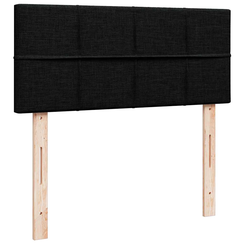 vidaXL Οθωμανικό κρεβάτι με στρώμα Μαύρο 120x200cm Ύφασμα