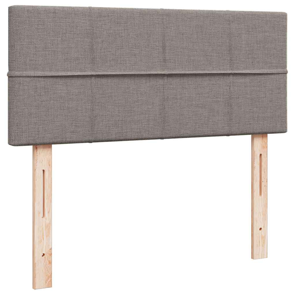 vidaXL Οθωμανικό κρεβάτι με στρώμα Taupe 120x200cm ύφασμα