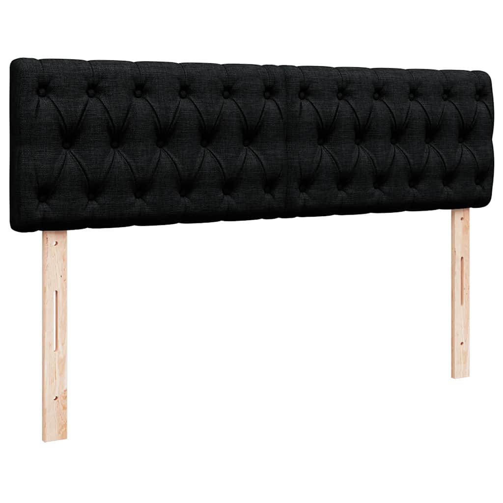 vidaXL Οθωμανικό κρεβάτι με στρώμα Μαύρο 140x190cm Ύφασμα