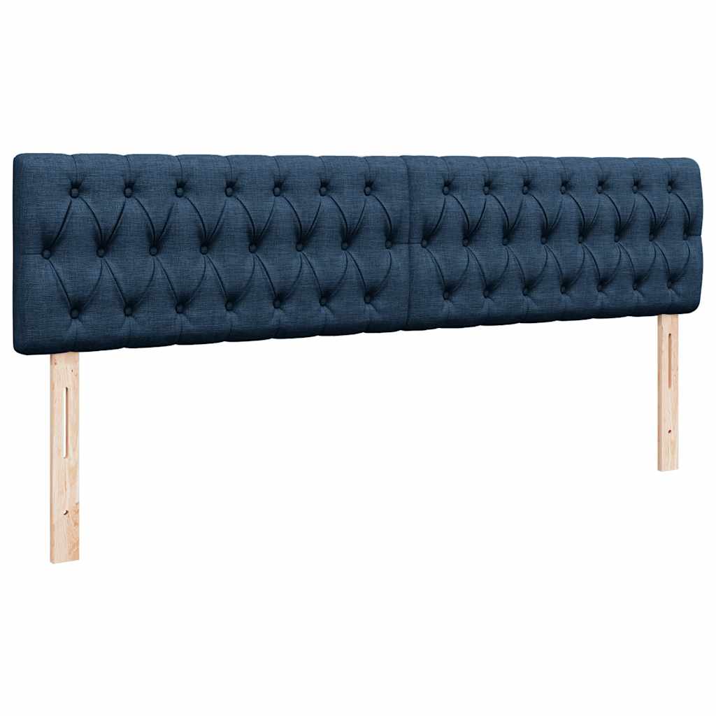 vidaXL Οθωμανικό κρεβάτι με στρώμα μπλε 160x200cm ύφασμα
