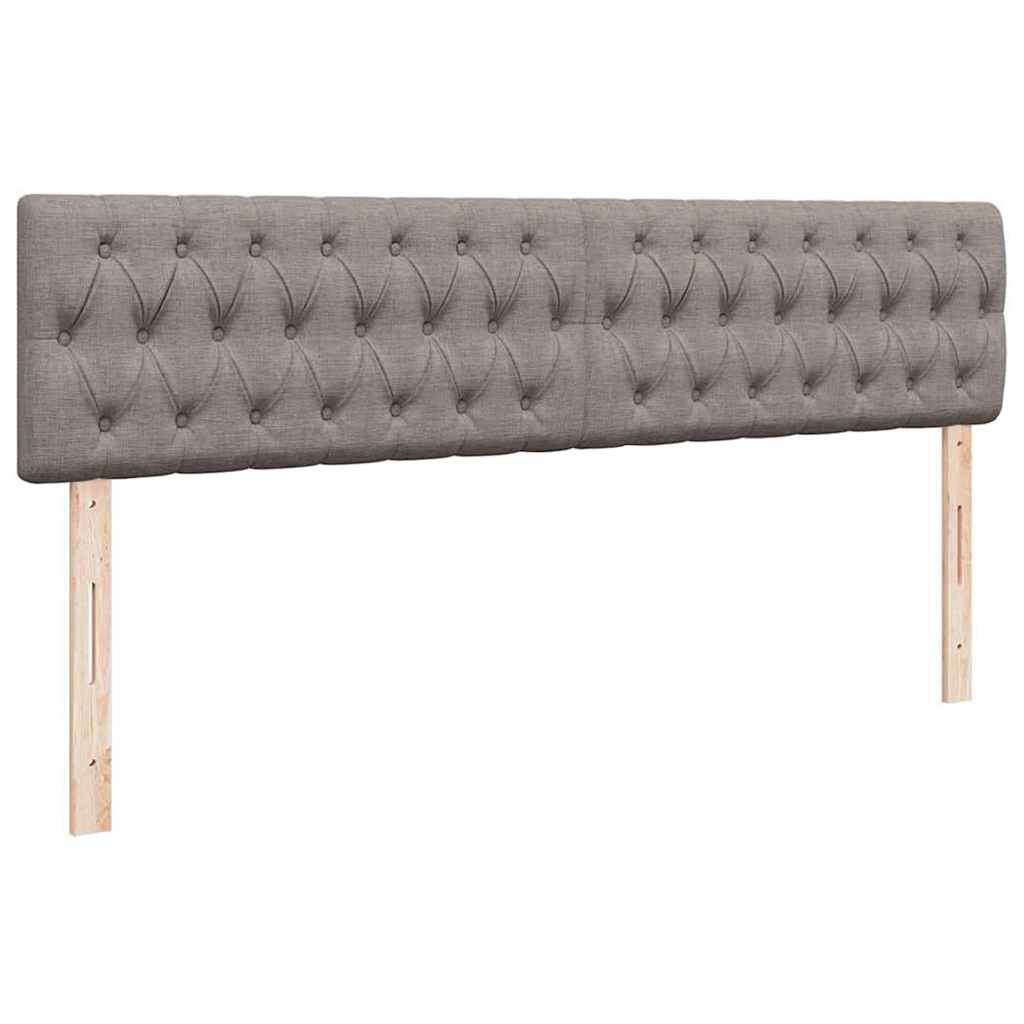 vidaXL Οθωμανικό κρεβάτι με στρώμα Taupe 180x200cm ύφασμα