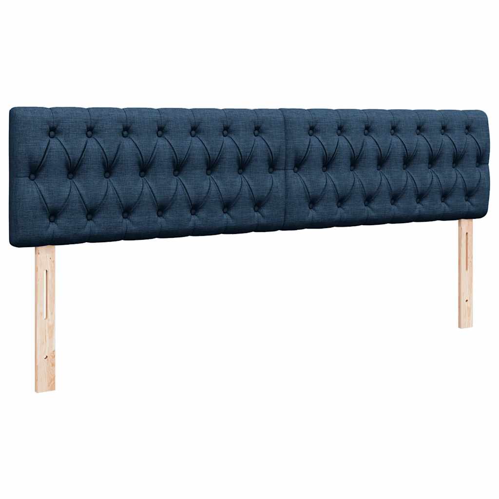 vidaXL Οθωμανικό κρεβάτι με στρώμα μπλε 180x200cm ύφασμα