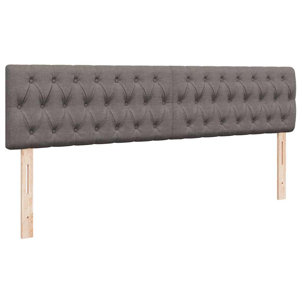 vidaXL Οθωμανικό κρεβάτι με στρώμα Taupe 200x200 cm Ύφασμα