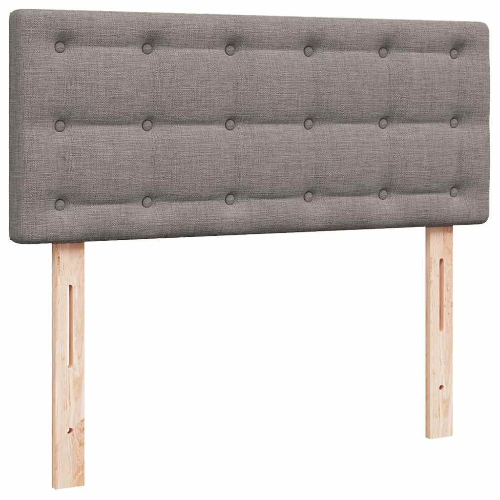 vidaXL Οθωμανικό κρεβάτι με στρώμα Taupe 120x190 cm Ύφασμα