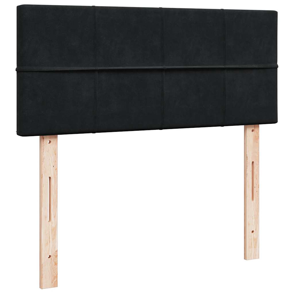 vidaXL Οθωμανικό κρεβάτι με στρώμα Μαύρο 120x200cm Velvet
