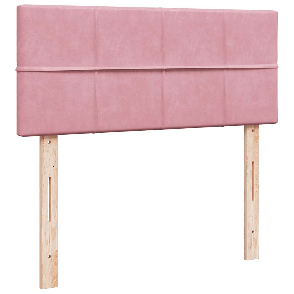 vidaXL Οθωμανικό κρεβάτι με στρώμα ροζ 120x200cm Velvet