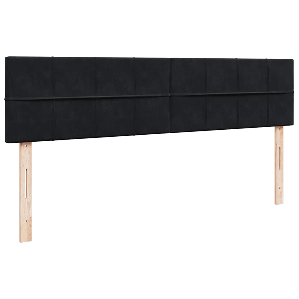 vidaXL Οθωμανικό κρεβάτι με στρώμα Μαύρο 160x200cm Velvet