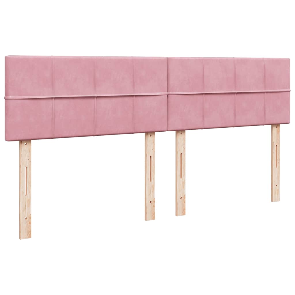 vidaXL Οθωμανικό κρεβάτι με στρώμα ροζ 160x200cm Βελούδο