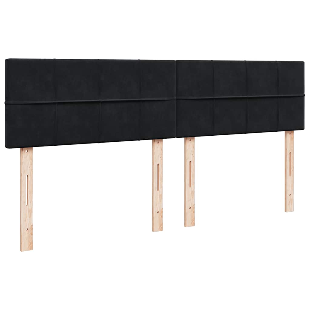 vidaXL Οθωμανικό κρεβάτι με στρώμα Μαύρο 180x200cm Velvet