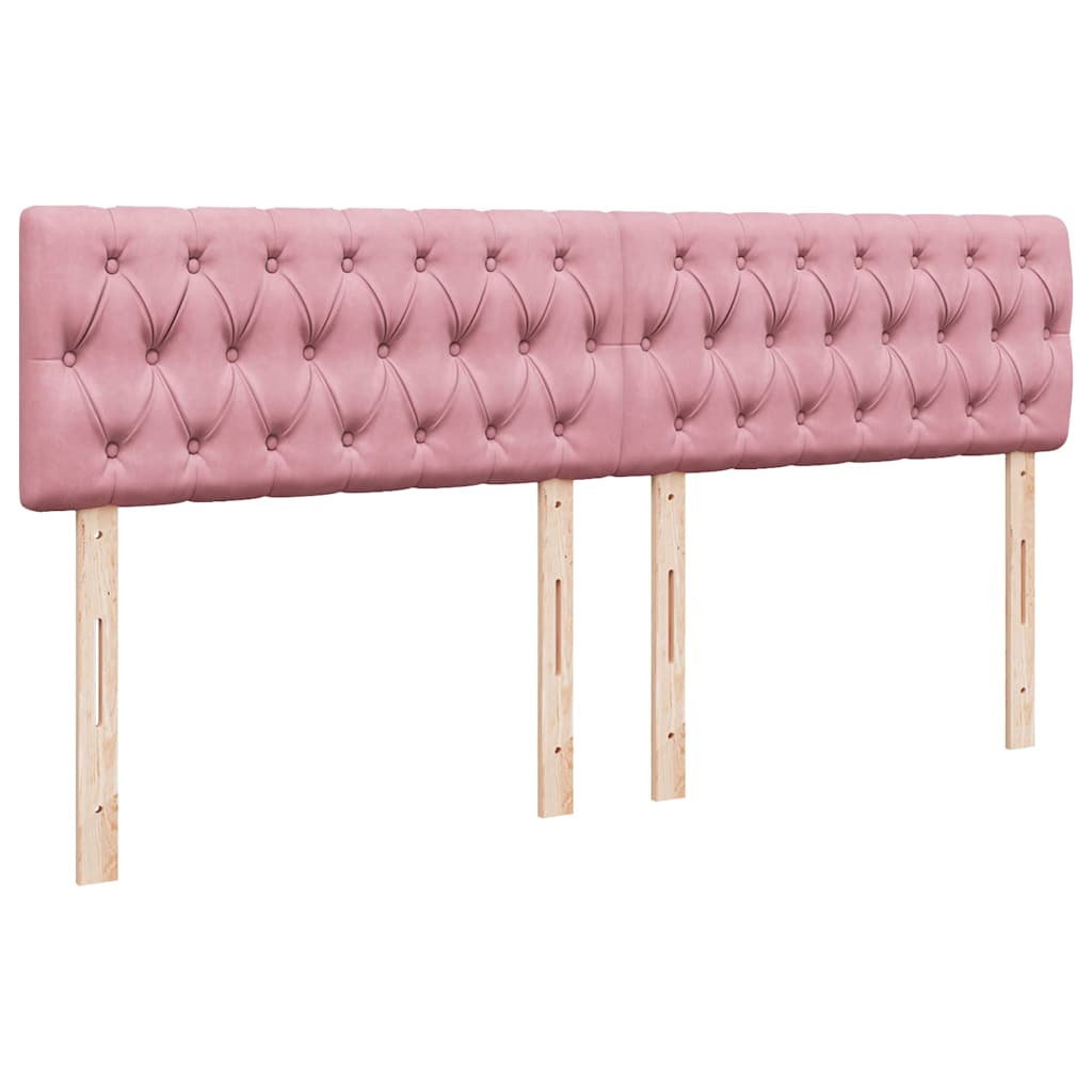 vidaXL Οθωμανικό κρεβάτι με στρώμα ροζ 160x200cm Βελούδο
