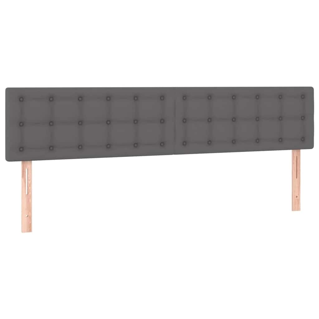 vidaXL Οθωμανικό Κρεβάτι με Στρώματα Γκρι 180x200cm Faux Leather