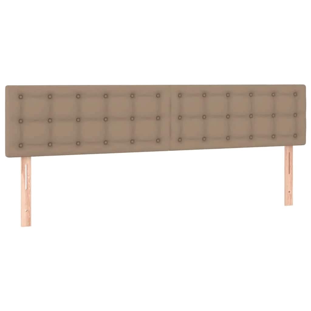 vidaXL Οθωμανικό κρεβάτι με στρώματα Cappucino 180x200cm Faux Leather