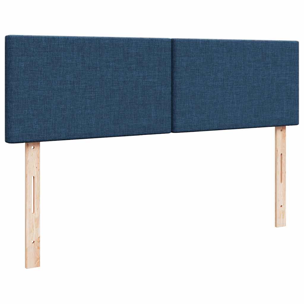 vidaXL Οθωμανικό κρεβάτι με στρώματα μπλε 160x200cm ύφασμα