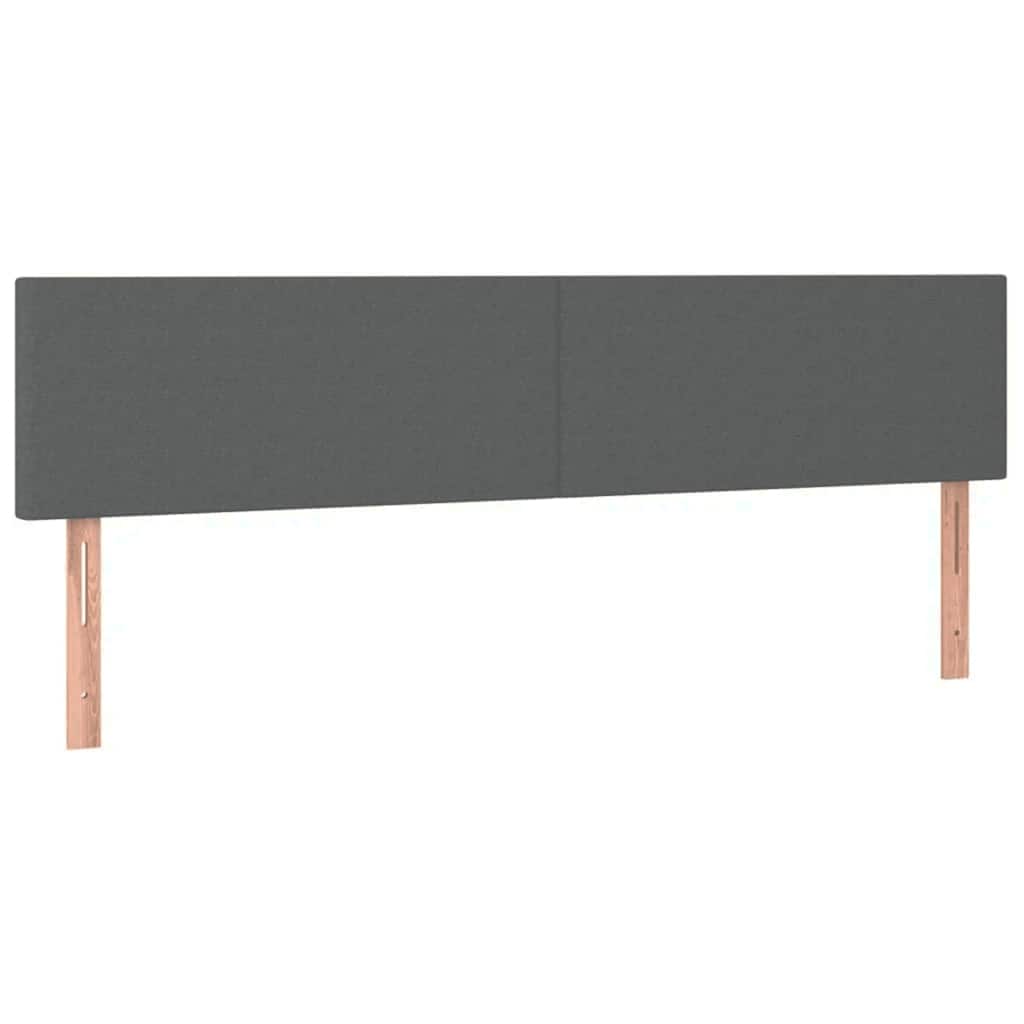 vidaXL Οθωμανικό κρεβάτι με στρώματα Σκούρο γκρι 180x200cm ύφασμα