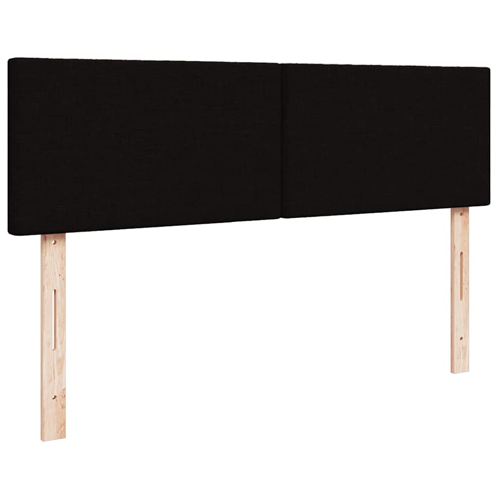 vidaXL Οθωμανικό κρεβάτι με στρώματα Μαύρο 180x200cm Ύφασμα