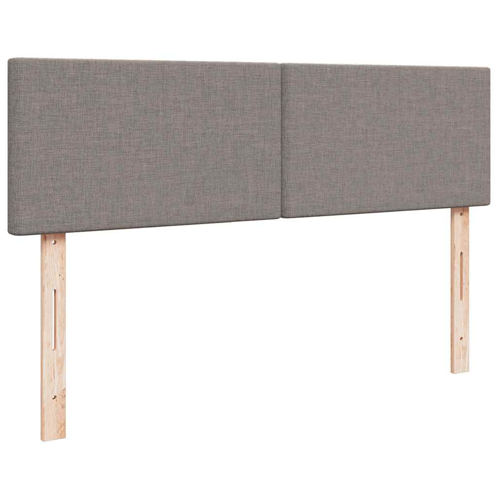 vidaXL Οθωμανικό κρεβάτι με στρώματα Taupe 180x200cm ύφασμα