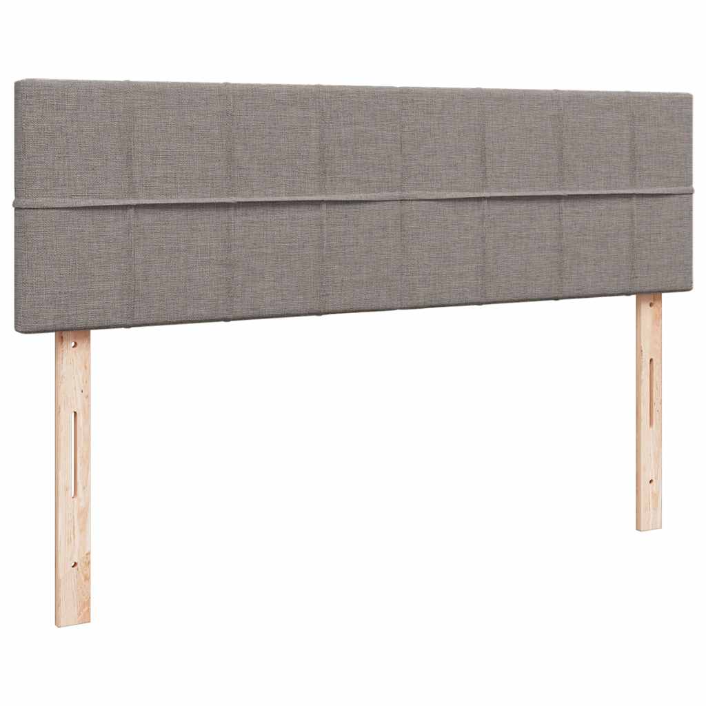 vidaXL Οθωμανικό κρεβάτι με στρώματα Taupe 160x200cm ύφασμα