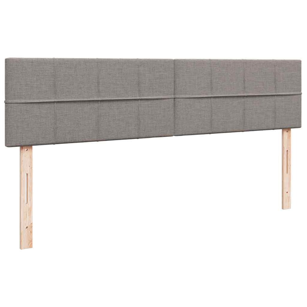 vidaXL Οθωμανικό κρεβάτι με στρώματα Taupe 180x200cm ύφασμα