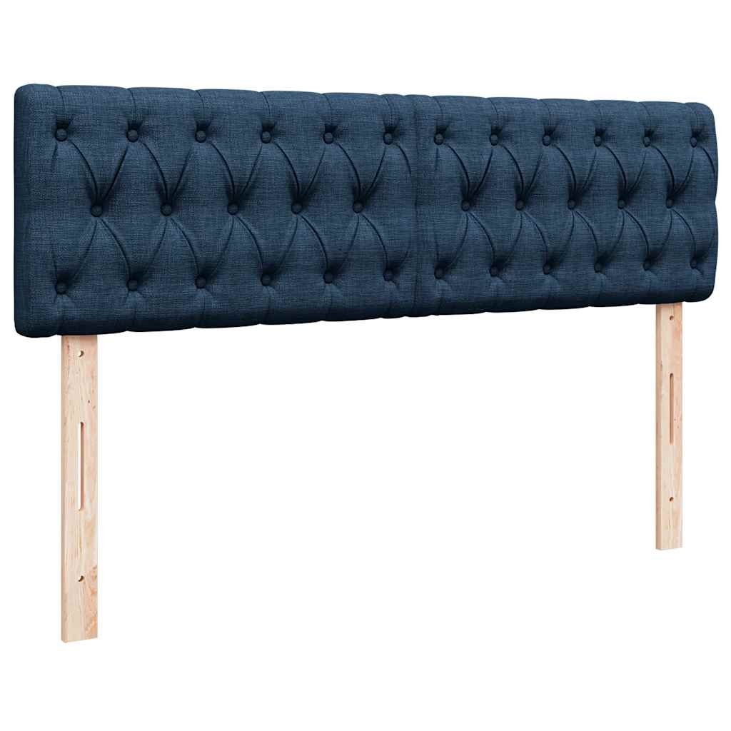 vidaXL Οθωμανικό κρεβάτι με στρώματα μπλε 160x200cm ύφασμα