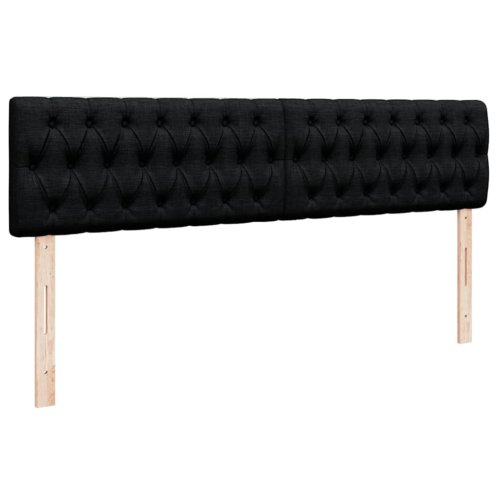 vidaXL Οθωμανικό κρεβάτι με στρώματα Μαύρο 180x200cm Ύφασμα