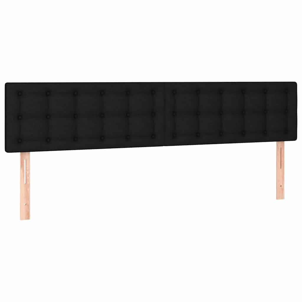 vidaXL Οθωμανικό κρεβάτι με στρώματα Μαύρο 160x200cm Ύφασμα
