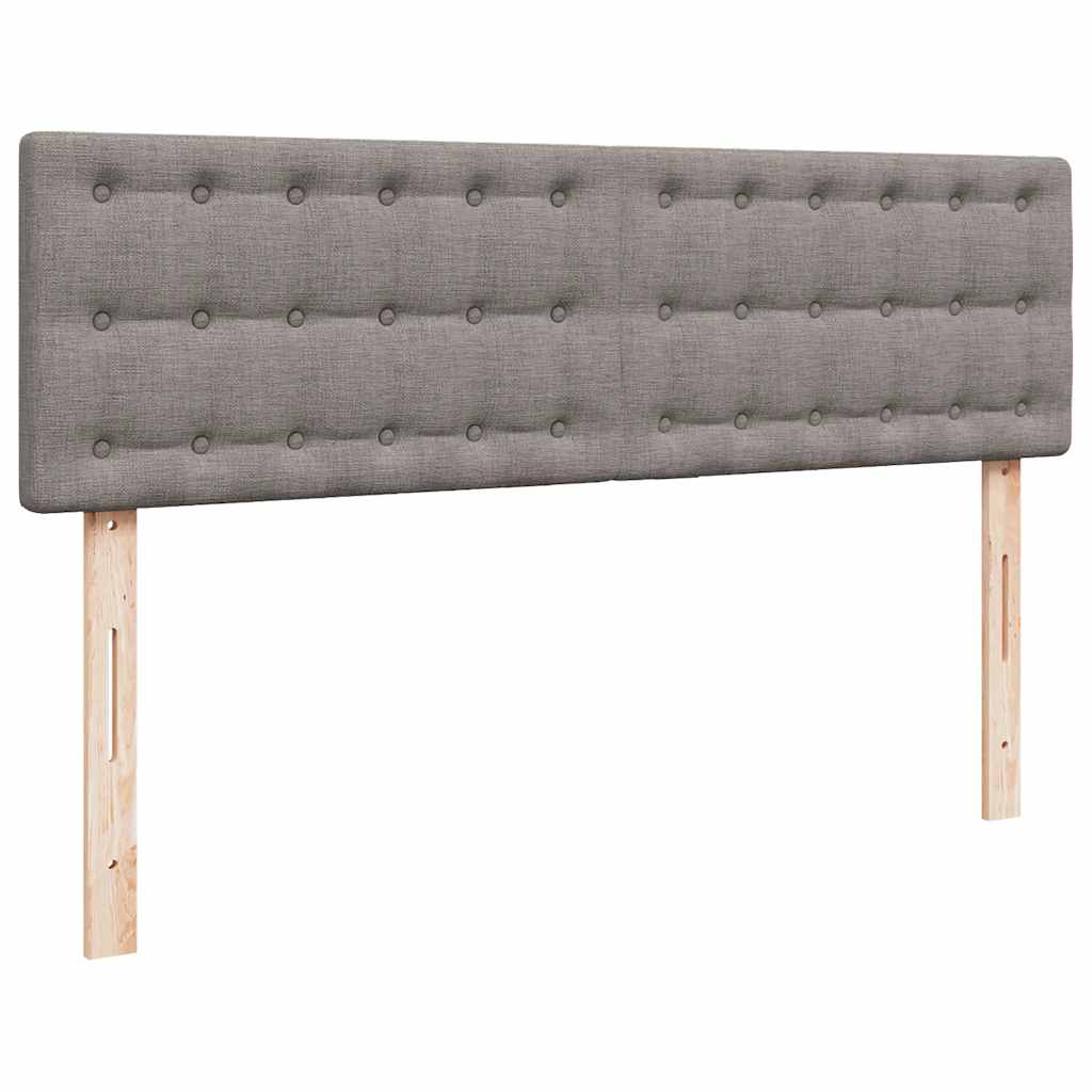 vidaXL Οθωμανικό κρεβάτι με στρώματα Taupe 160x200cm ύφασμα