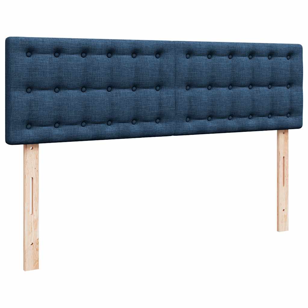 vidaXL Οθωμανικό κρεβάτι με στρώματα μπλε 160x200cm ύφασμα