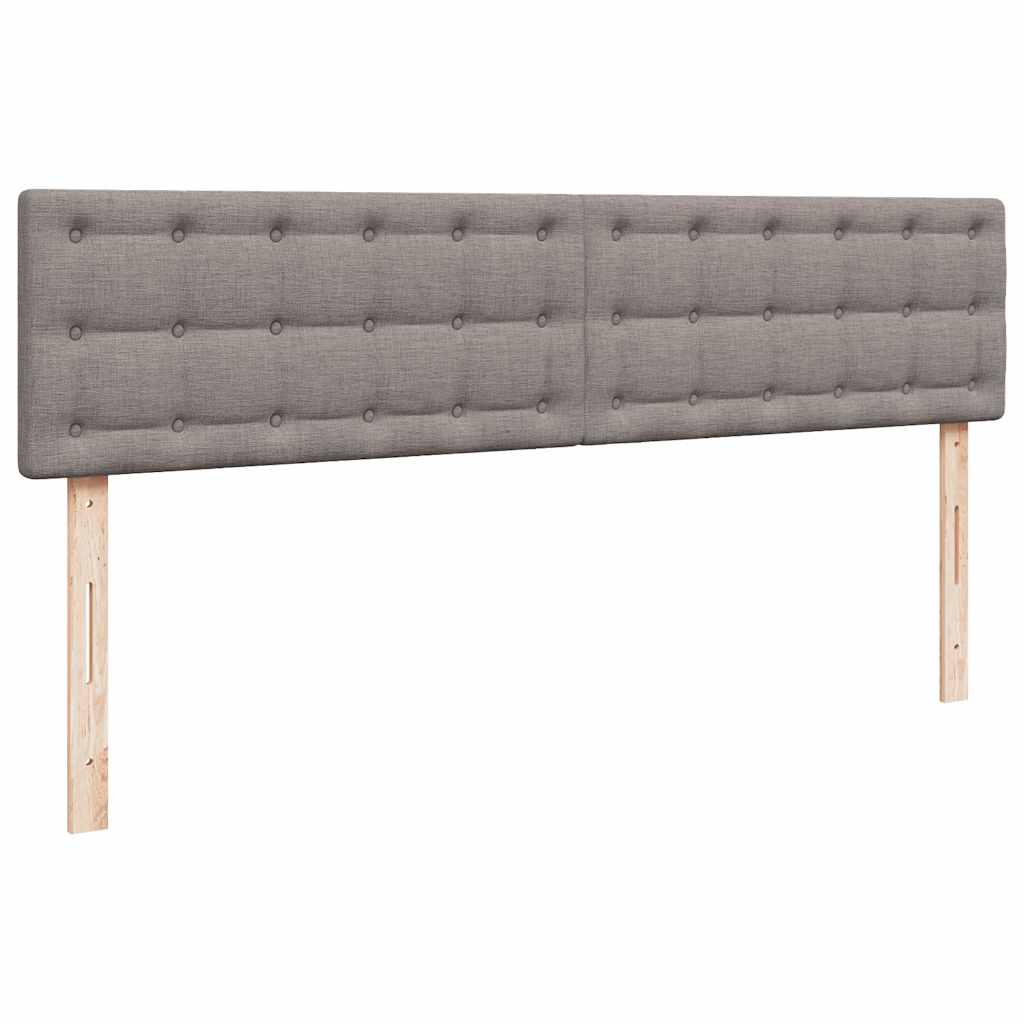 vidaXL Οθωμανικό κρεβάτι με στρώματα Taupe 180x200cm ύφασμα