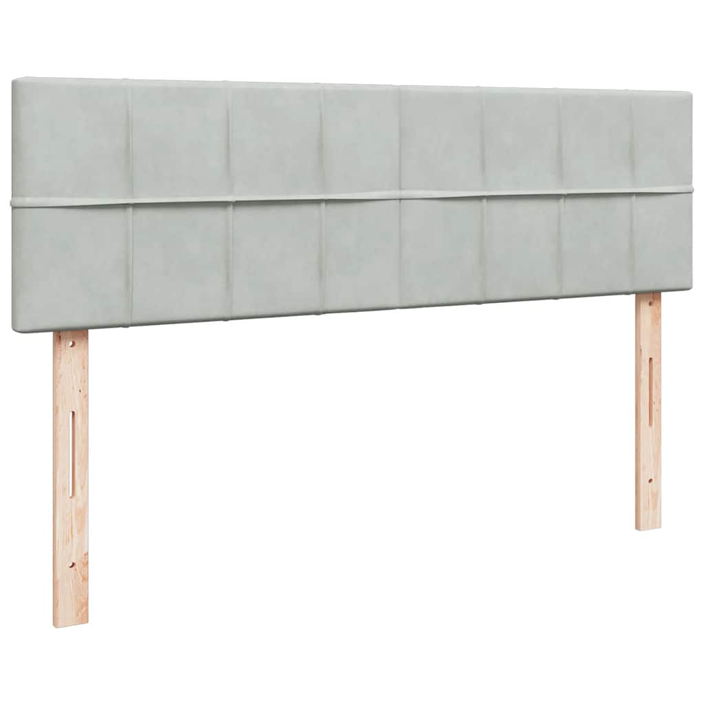 vidaXL Οθωμανικό κρεβάτι με στρώματα ανοιχτό γκρι 160x200cm Velvet