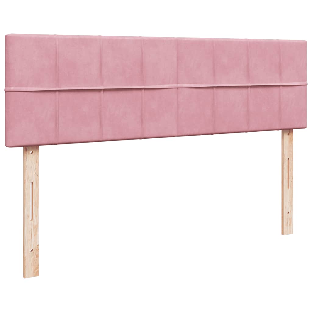vidaXL Οθωμανικό κρεβάτι με στρώματα ροζ 160x200cm Velvet