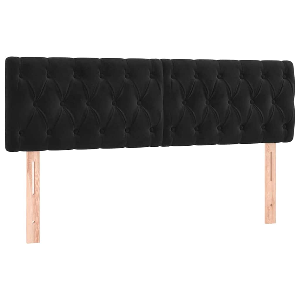 vidaXL Οθωμανικό κρεβάτι με στρώματα Μαύρο 160x200cm Velvet