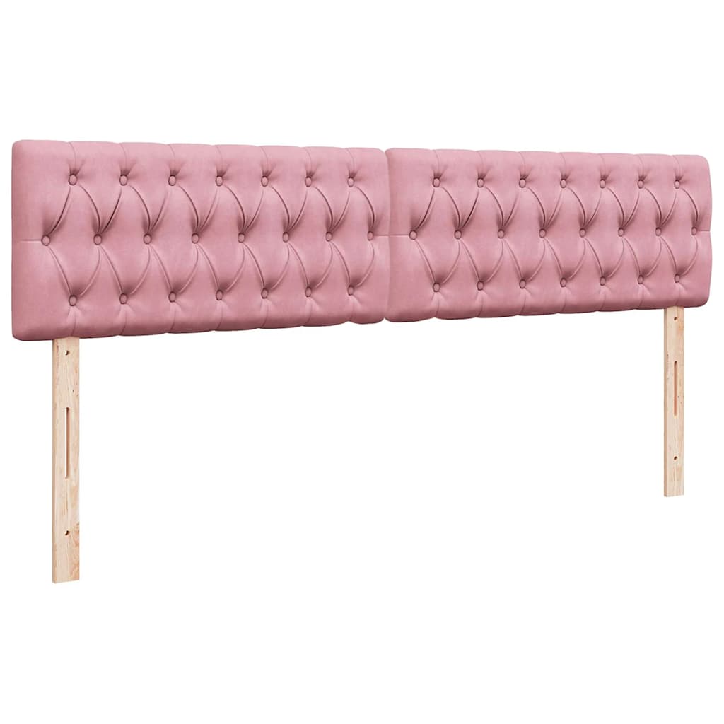 vidaXL Οθωμανικό κρεβάτι με στρώματα ροζ 160x200cm Velvet