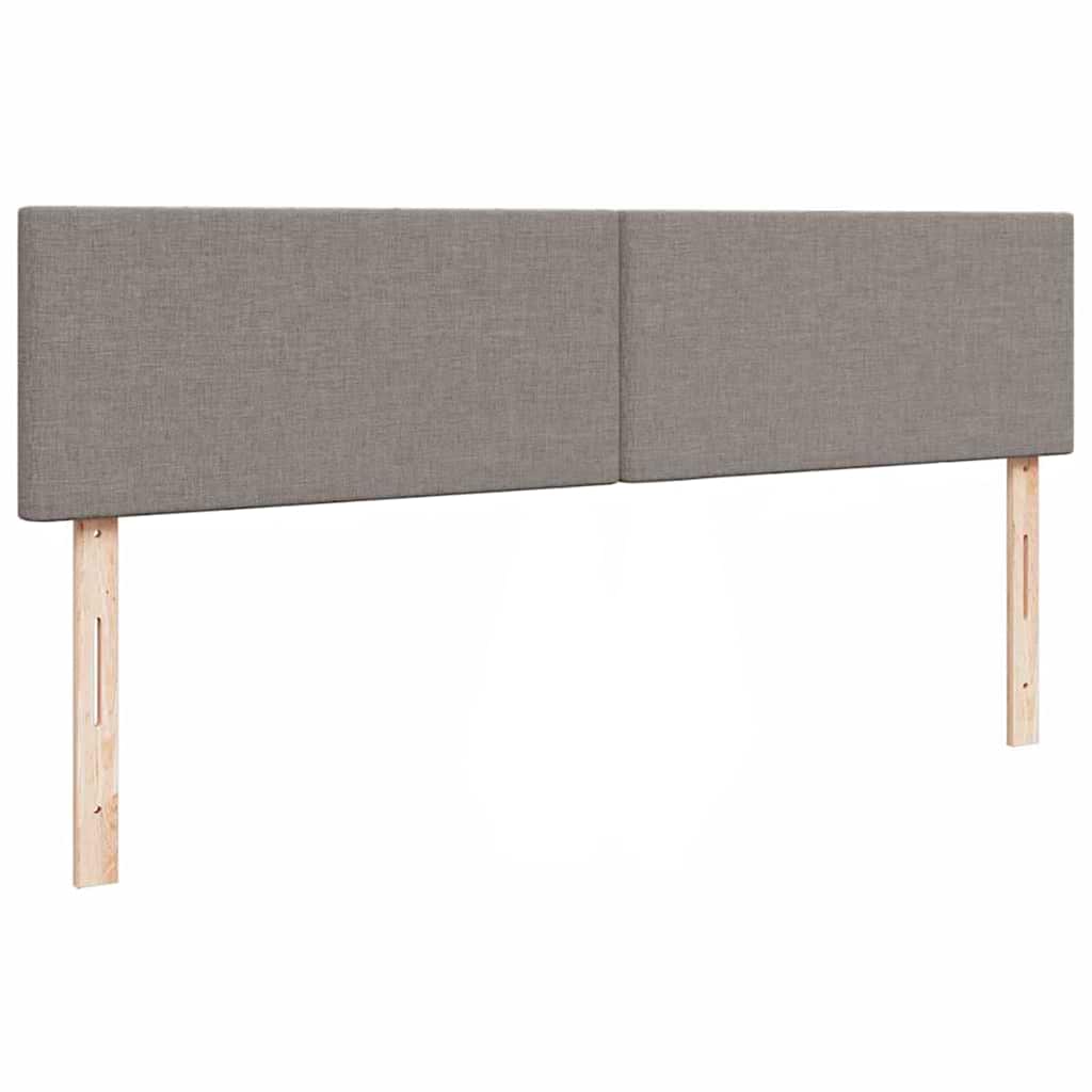 vidaXL Οθωμανικό κρεβάτι με στρώμα & LEDs Taupe 180x200cm ύφασμα