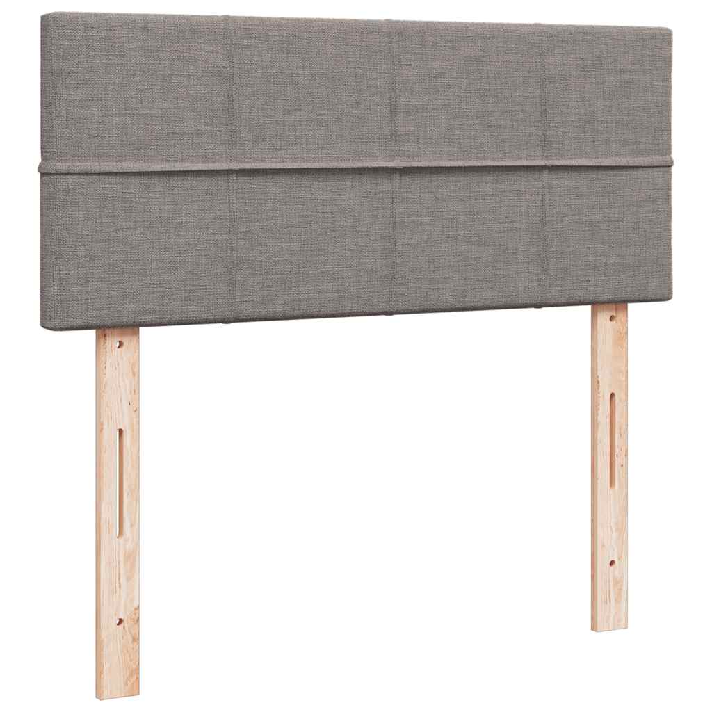 vidaXL Οθωμανικό κρεβάτι με στρώμα & LEDs Taupe 120x190cm ύφασμα