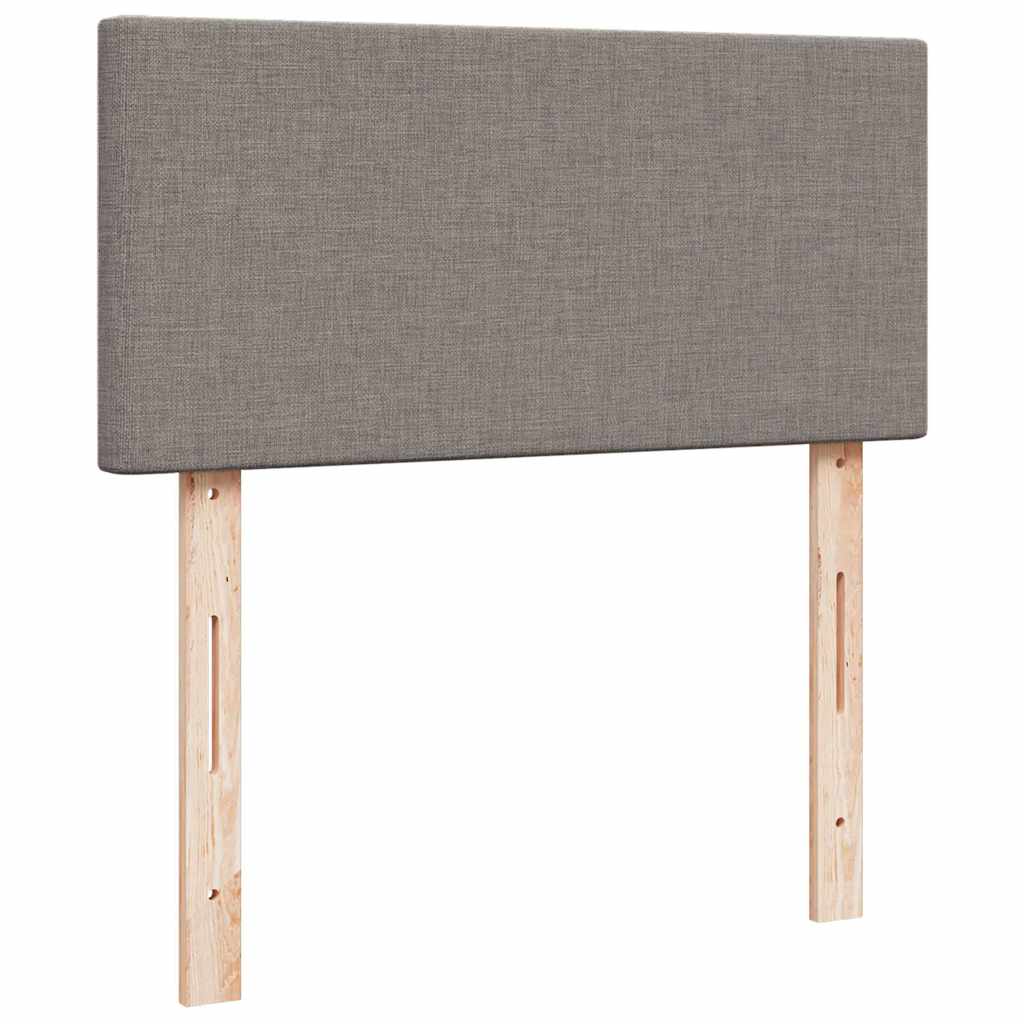 vidaXL Οθωμανικό κρεβάτι με στρώματα & LEDs Taupe 180x200cm ύφασμα