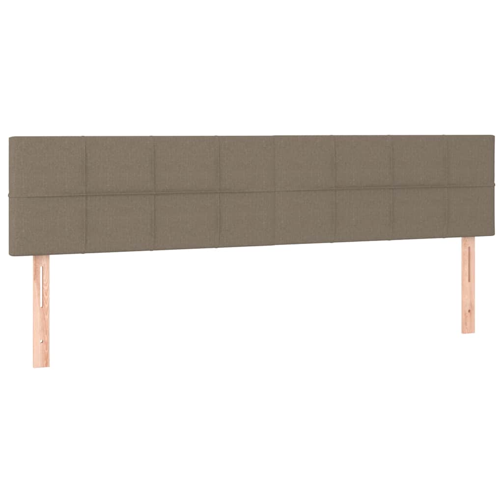 vidaXL Οθωμανικό κρεβάτι με στρώματα & LEDs Taupe 180x200cm ύφασμα