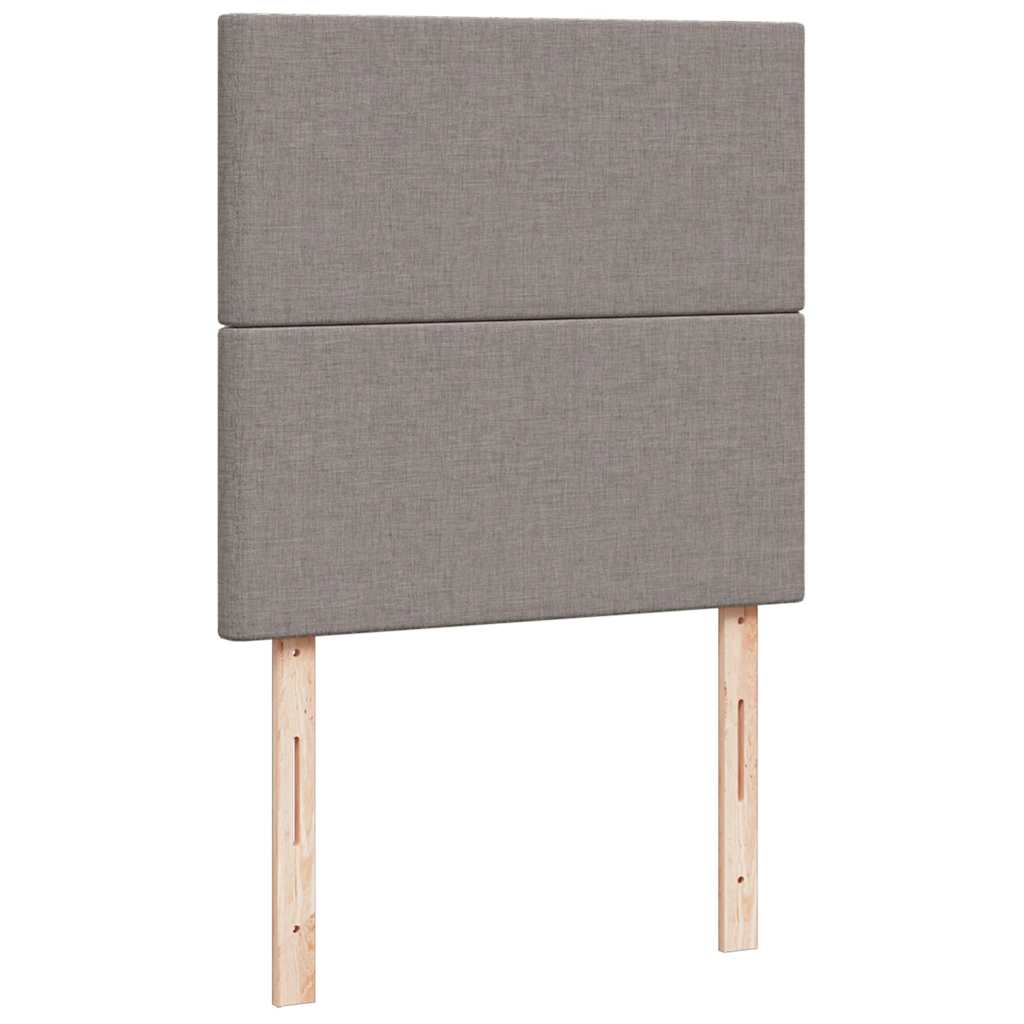 vidaXL Οθωμανικό κρεβάτι με στρώμα Taupe 80x200cm ύφασμα