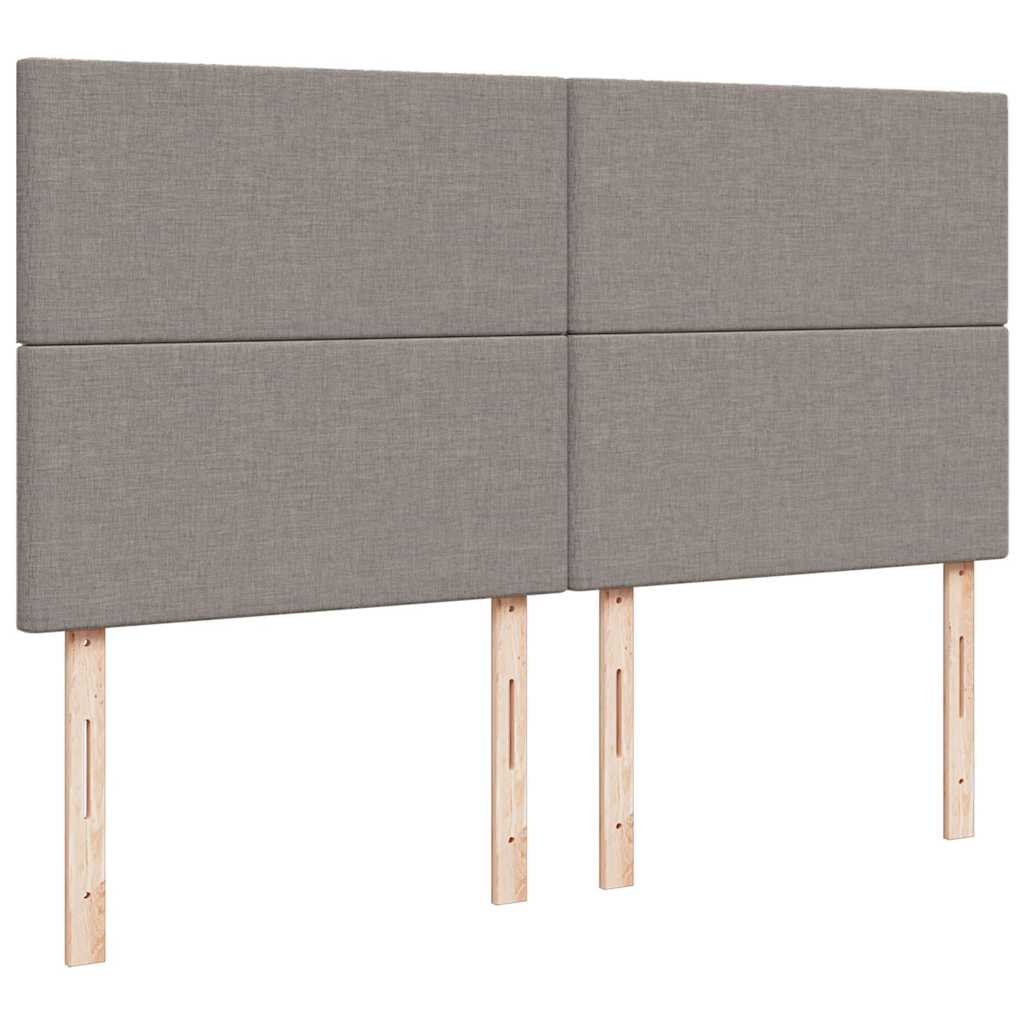 vidaXL Οθωμανικό κρεβάτι με στρώμα Taupe 180x200cm ύφασμα