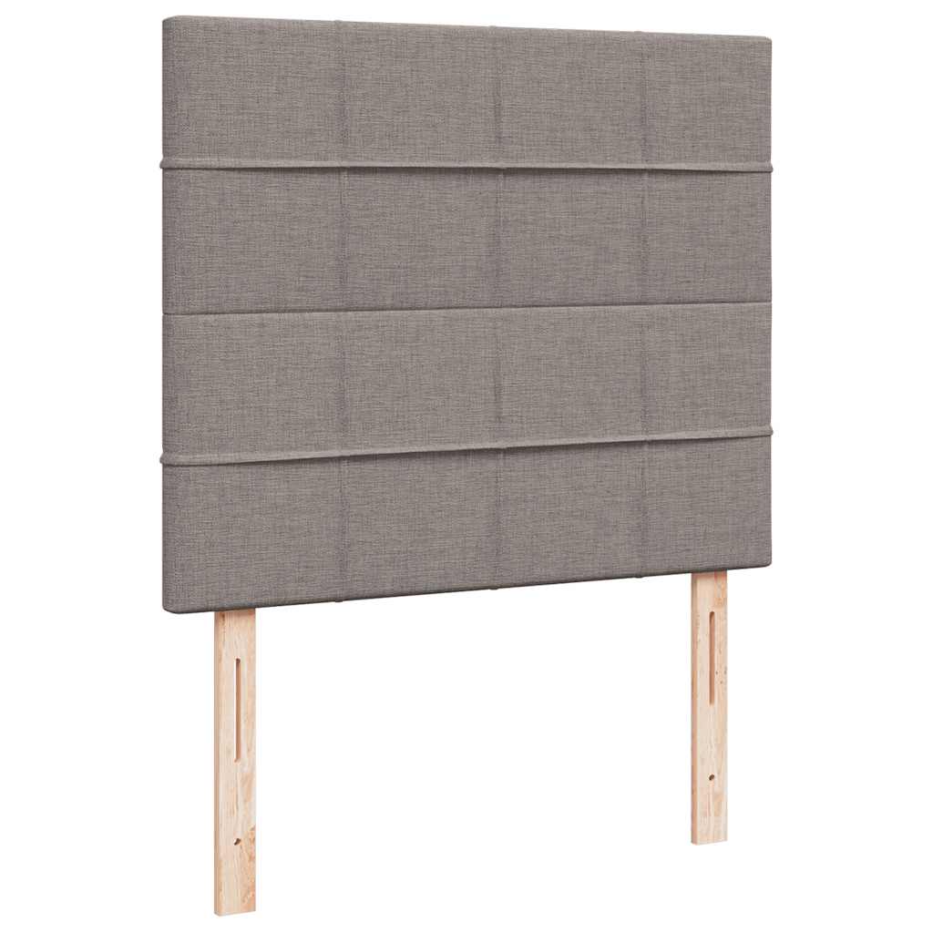 vidaXL Οθωμανικό κρεβάτι με στρώμα Taupe 120x200cm ύφασμα