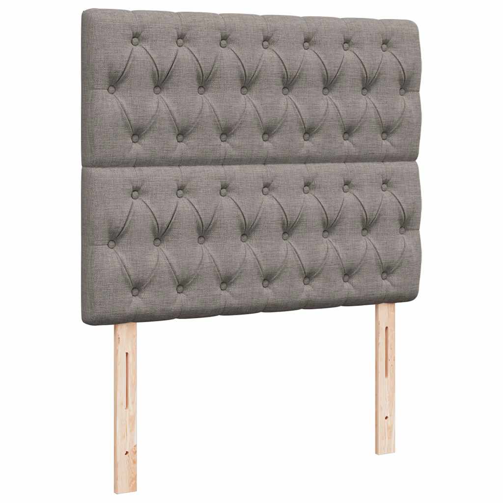 vidaXL Οθωμανικό κρεβάτι με στρώμα Taupe 120x200cm ύφασμα