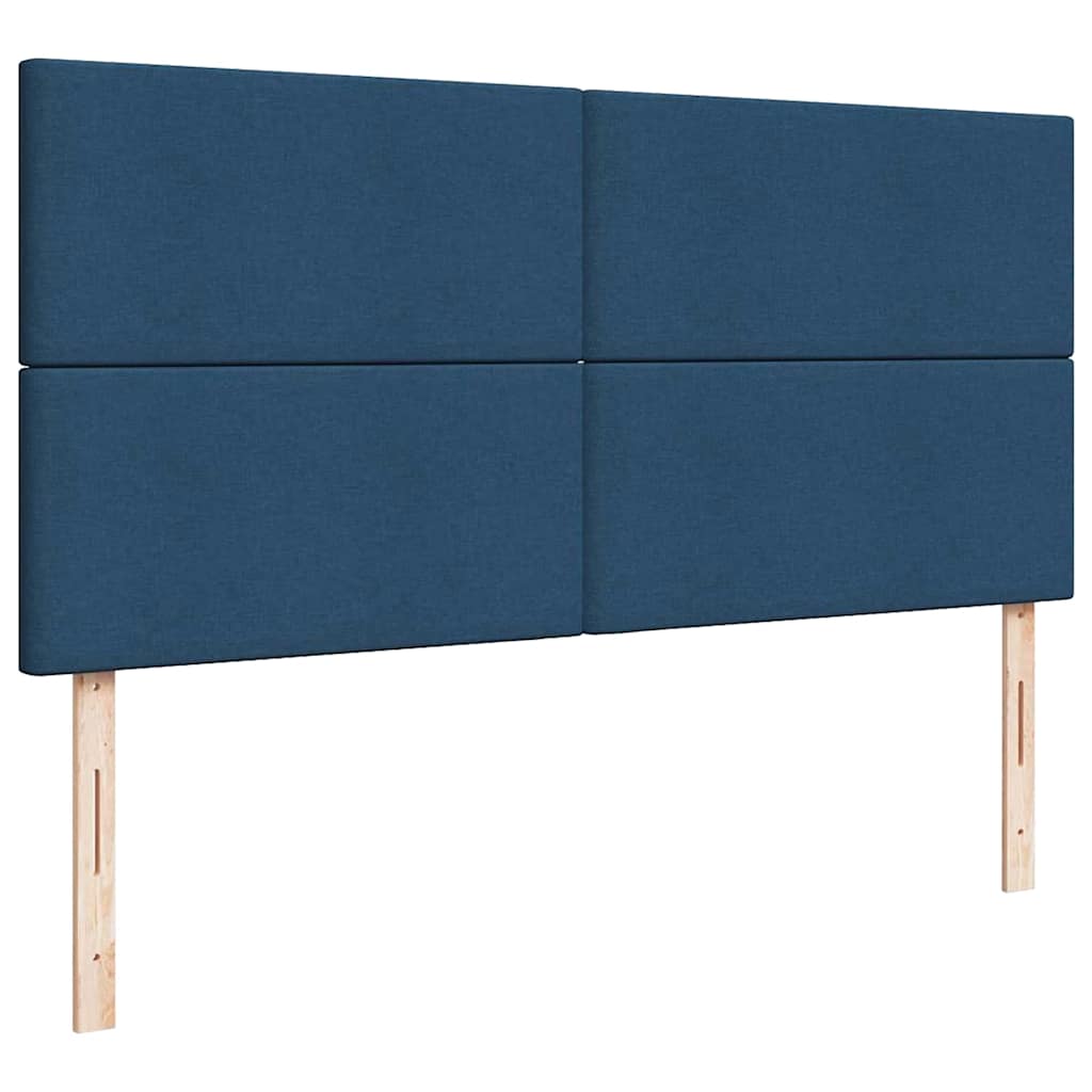 vidaXL Οθωμανικό κρεβάτι με στρώματα μπλε 180x200cm ύφασμα