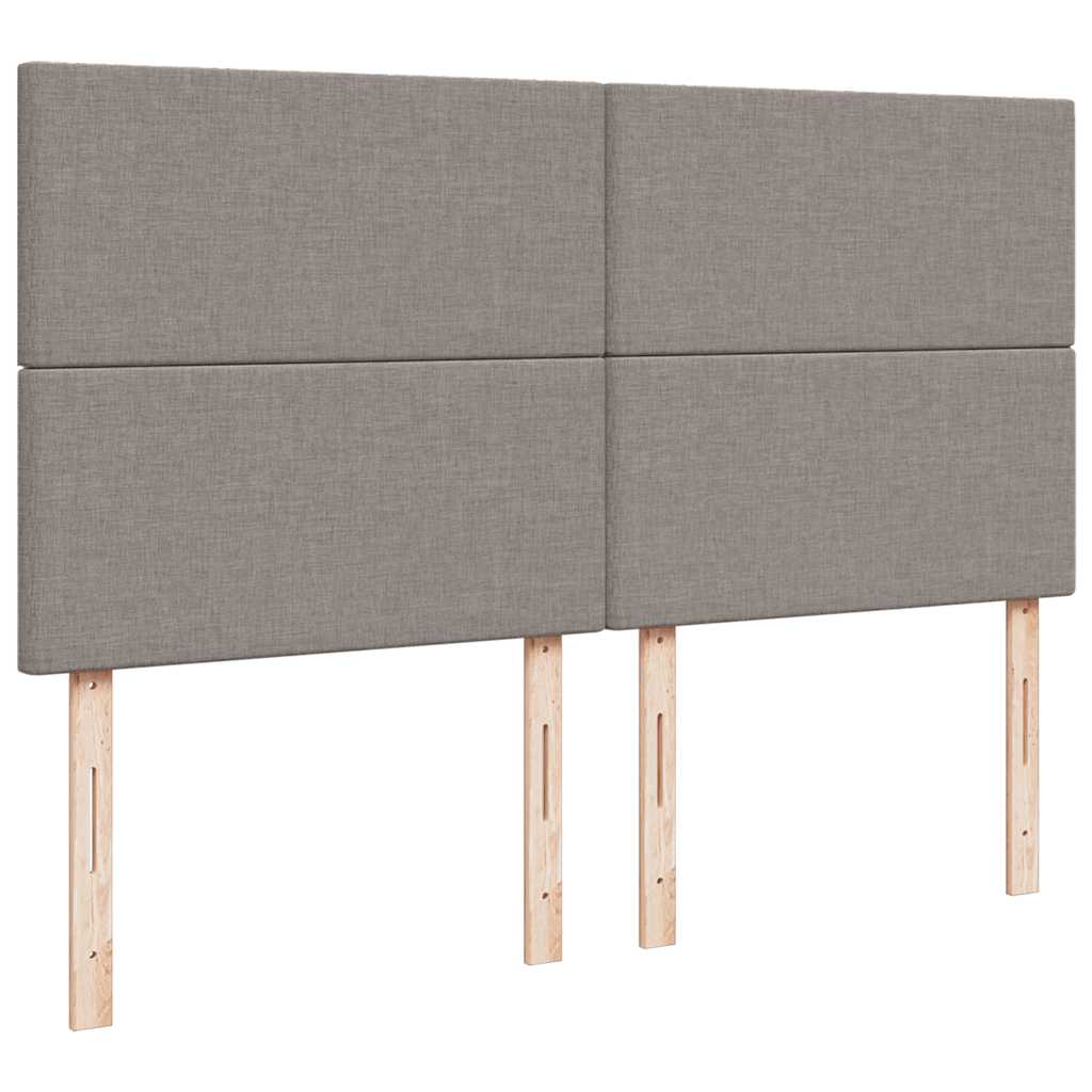 vidaXL Οθωμανικό κρεβάτι με στρώμα & LEDs Taupe 180x200cm ύφασμα
