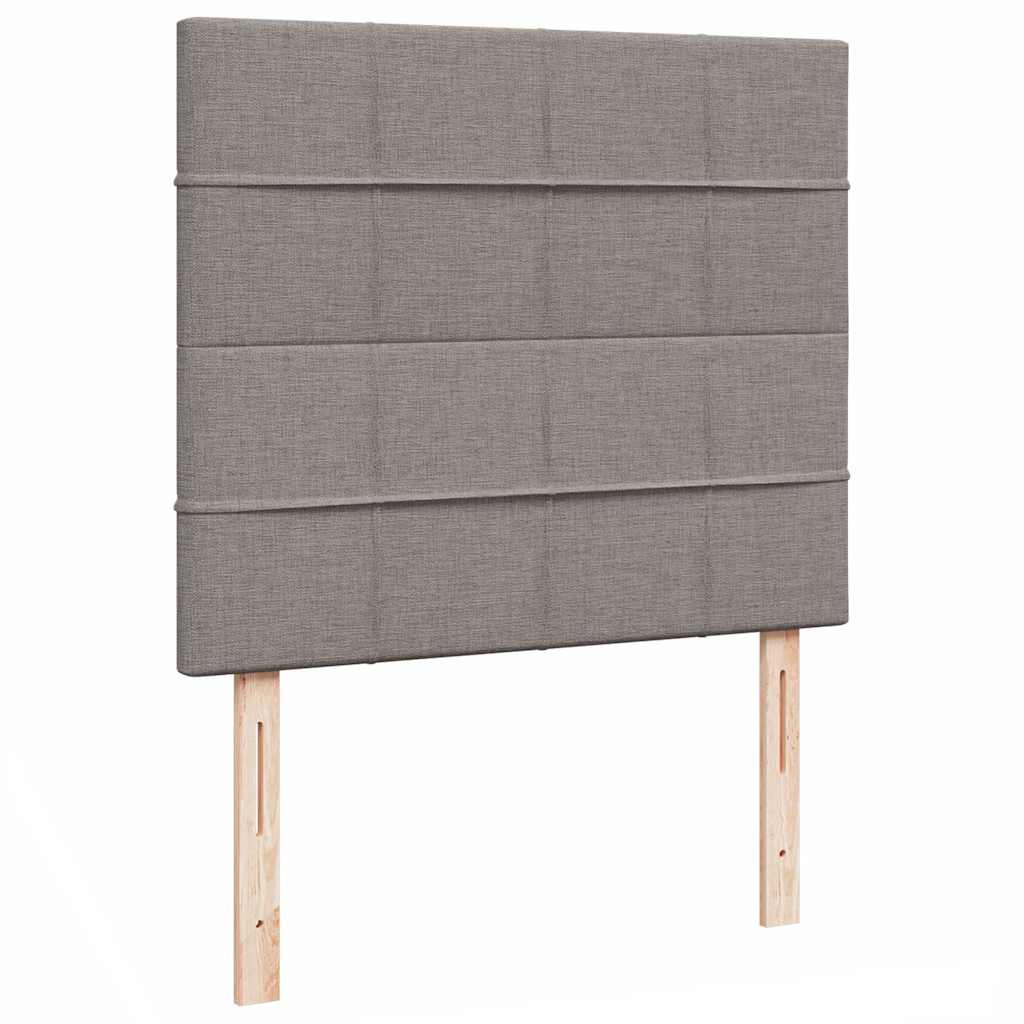 vidaXL Οθωμανικό κρεβάτι με στρώμα & LEDs Taupe 120x200cm ύφασμα
